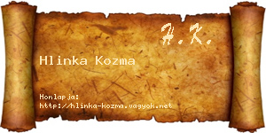 Hlinka Kozma névjegykártya
